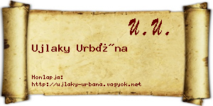 Ujlaky Urbána névjegykártya
